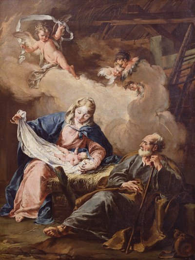 La Nativité, c.1730-40 - Giovanni Battista Pittoni